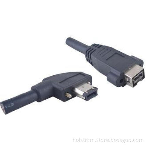 Flexible IEEE 1394 Firewire Cable 1394A 6 Pin Right Angle t
